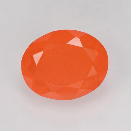 Ópalo de fuego naranja natural de 1,69 ct, corte óvalo, transparente
