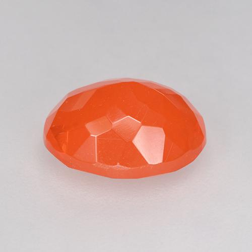 Ópalo de fuego naranja natural de 1,69 ct, corte óvalo, transparente