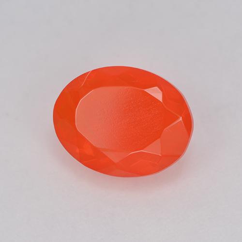 Ópalo de fuego naranja natural de 0,93 ct, corte óvalo, transparente
