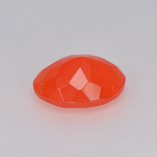 Ópalo de fuego naranja natural de 0,93 ct, corte óvalo, transparente