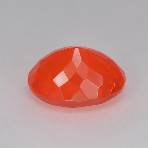 Ópalo de fuego Rojo-naranja carmesí claro natural de 2.42 ct, Corte Óvalo, Transparente