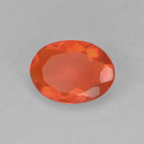 Ópalo de fuego Naranja cálido natural de 0.38 ct, Corte Óvalo, Transparente