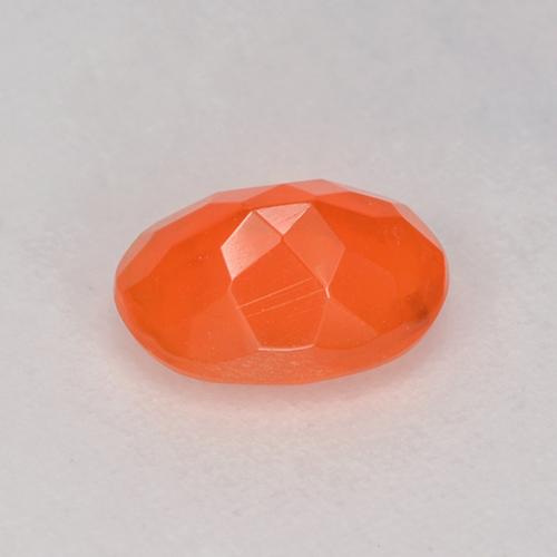 Ópalo de fuego naranja natural de 0,46 ct, corte óvalo, transparente