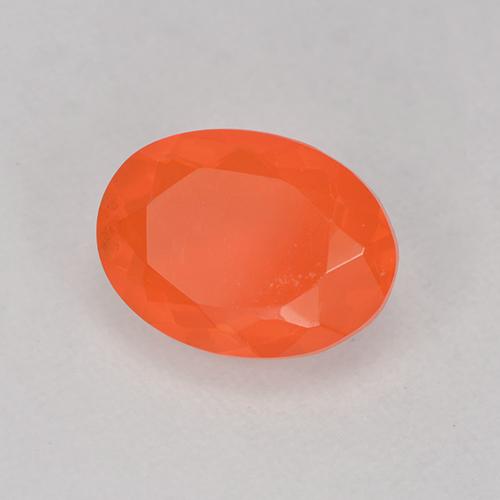 Ópalo de fuego Naranja fuego natural de 0.75 ct, Corte Óvalo, Transparente