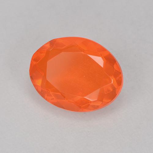 Ópalo de fuego Naranja intenso natural de 0.85 ct, Corte Óvalo, Transparente