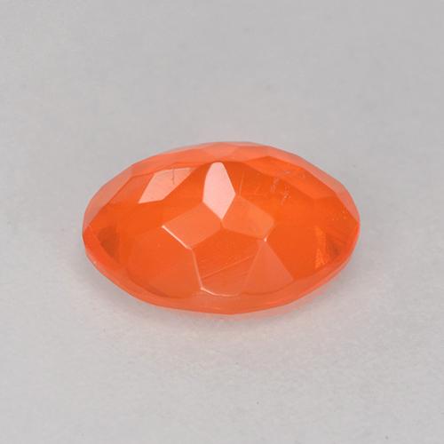 Ópalo de fuego Naranja intenso natural de 0.85 ct, Corte Óvalo, Transparente