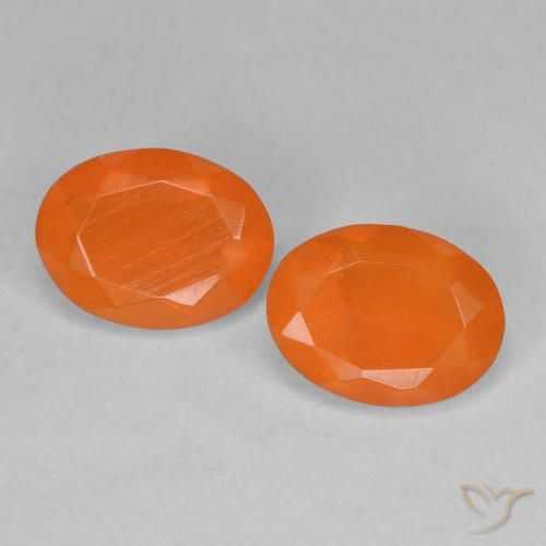 1.33ctw Natural Naranja melocotón vívido Ópalo de fuego, Ovalada, Transparente