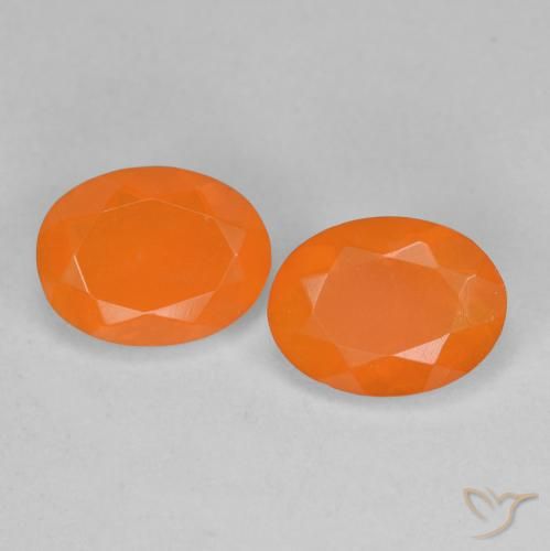 1.49ctw Natural Naranja medio Ópalo de fuego, Ovalada, Transparente