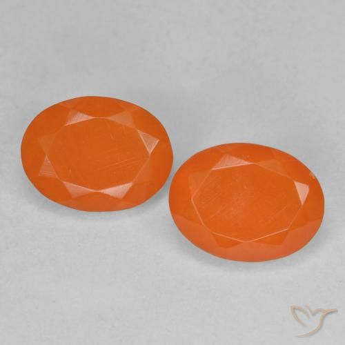 1.48ctw Natural Naranja melocotón vívido Ópalo de fuego, Ovalada, Transparente