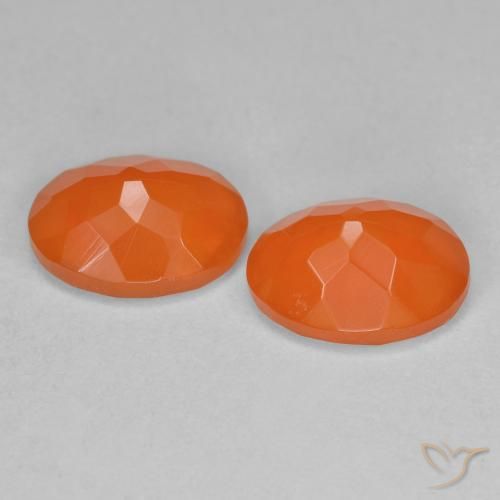 Gemas de Ópalo de fuego Naranja melocotón vívido natural de 1.48 ct, Ovalada, Transparente