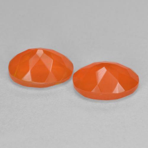 Gemas de ópalo de fuego naranja natural de 1,50 ct, corte óvalo, transparente