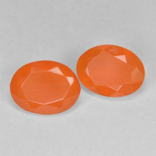 Gemas de Ópalo de fuego Naranja fuego natural de 1.19 ct, Corte Óvalo, Translúcido