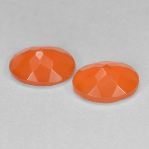 Gemas de Ópalo de fuego Naranja fuego natural de 1.19 ct, Corte Óvalo, Translúcido
