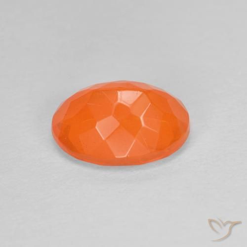 Ópalo de fuego Naranja medio natural de 0.79 ct, Ovalada, Transparente