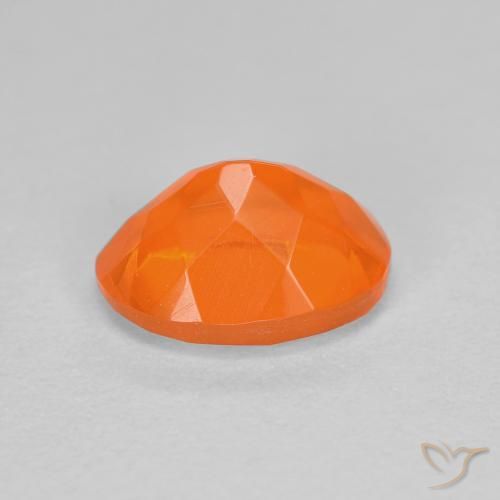 Ópalo de fuego Naranja medio natural de 0.92 ct, Ovalada, Transparente