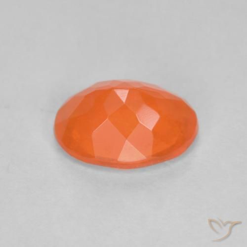 Ópalo de fuego Naranja medio natural de 0.68 ct, Ovalada, Translúcido