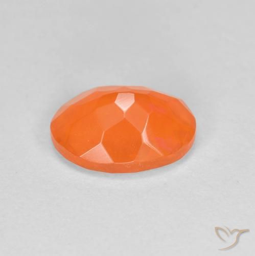 Ópalo de fuego Naranja fuego natural de 0.76 ct, Ovalada, Translúcido