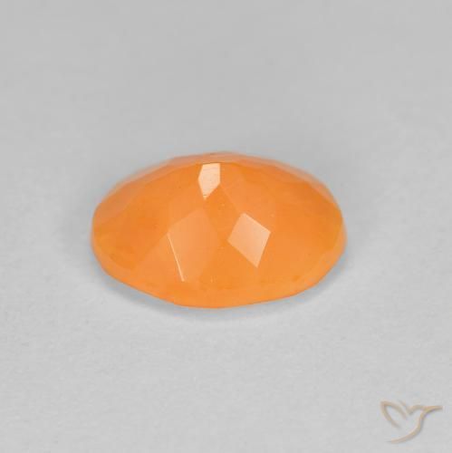Ópalo de fuego Naranja medio natural de 0.75 ct, Ovalada, Translúcido