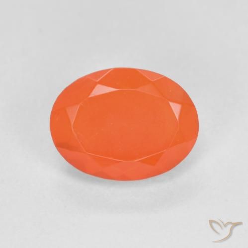 0.78ct Natural Naranja claro Ópalo de fuego, Ovalada, Translúcido