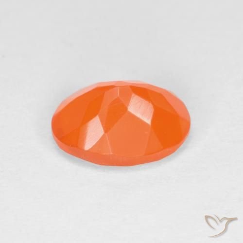 Ópalo de fuego Naranja medio natural de 0.82 ct, Ovalada, Translúcido