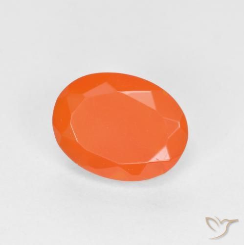 Ópalo de fuego Naranja claro natural de 0.71 ct, Ovalada, Translúcido
