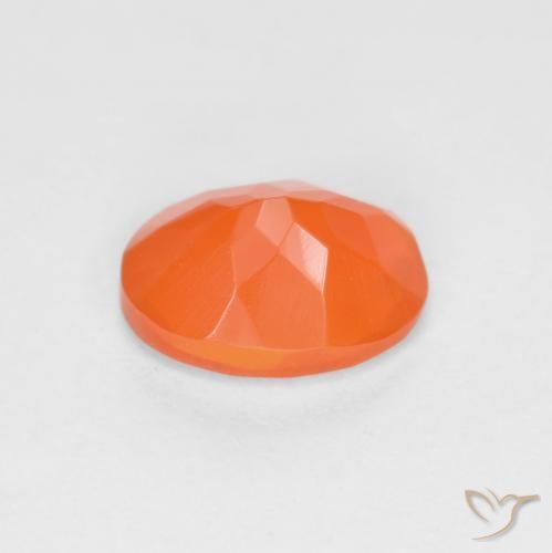 Ópalo de fuego Naranja claro natural de 0.71 ct, Ovalada, Translúcido