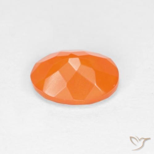 Ópalo de fuego Naranja medio natural de 0.54 ct, Ovalada, Translúcido