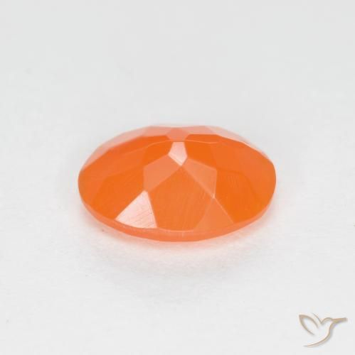 Ópalo de fuego Naranja medio natural de 0.62 ct, Ovalada, Translúcido