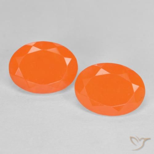 1.36ctw Natural Naranja medio Ópalo de fuego, Ovalada, Translúcido