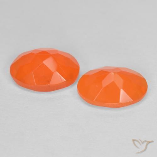 Gemas de Ópalo de fuego Naranja medio natural de 1.22 ct, Ovalada, Translúcido