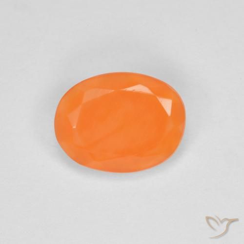 0.59ct Natural Naranja medio Ópalo de fuego, Ovalada, Transparente