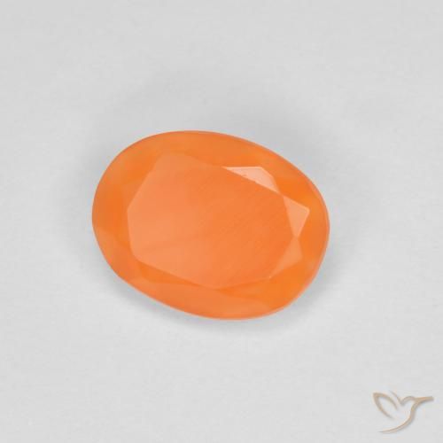 Ópalo de fuego Naranja medio natural de 0.59 ct, Ovalada, Transparente