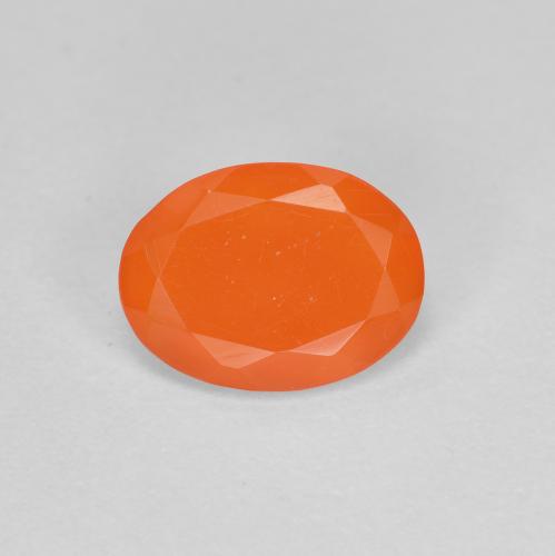 Ópalo de fuego Naranja fuego natural de 0.53 ct, Corte Óvalo, Transparente