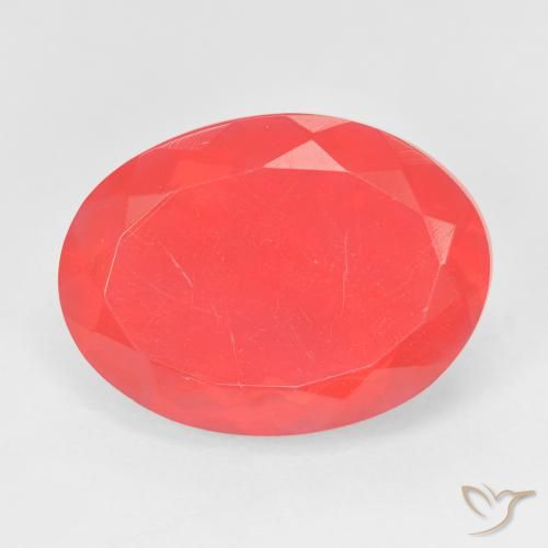 8.53ct Natural Naranja rojo intenso Ópalo de fuego, Ovalada, Transparente