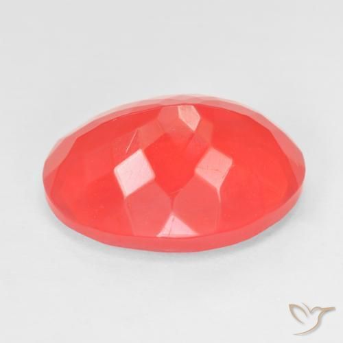 Ópalo de fuego Naranja rojo intenso natural de 8.53 ct, Ovalada, Transparente