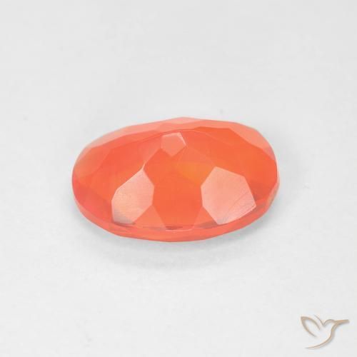 Ópalo de fuego Naranja claro natural de 1.32 ct, Ovalada, Transparente