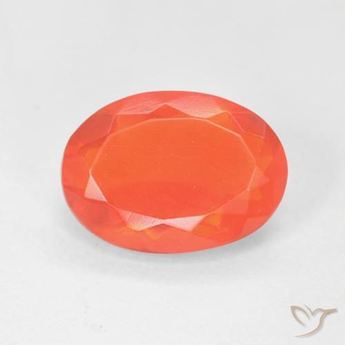 1.97ct Natural Naranja claro Ópalo de fuego, Ovalada, Transparente