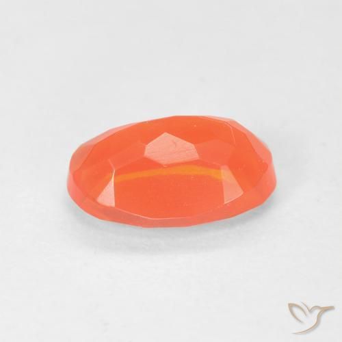 Ópalo de fuego Naranja claro natural de 0.74 ct, Ovalada, Transparente
