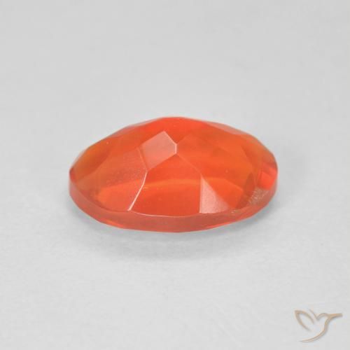 Ópalo de fuego Naranja medio natural de 1.13 ct, Ovalada, Transparente