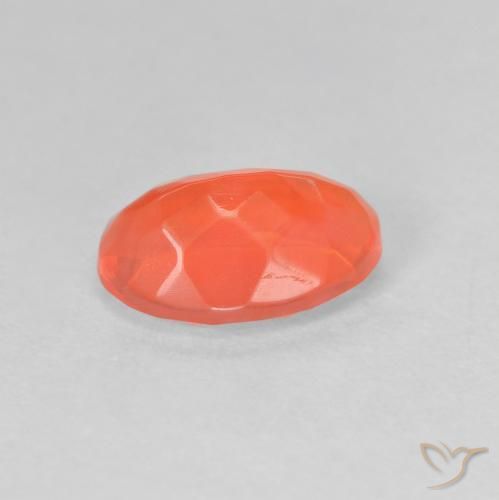 Ópalo de fuego Naranja claro natural de 0.88 ct, Ovalada, Transparente