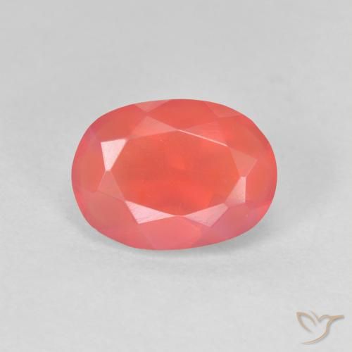 1.25ct Natural Naranja claro Ópalo de fuego, Ovalada, Transparente