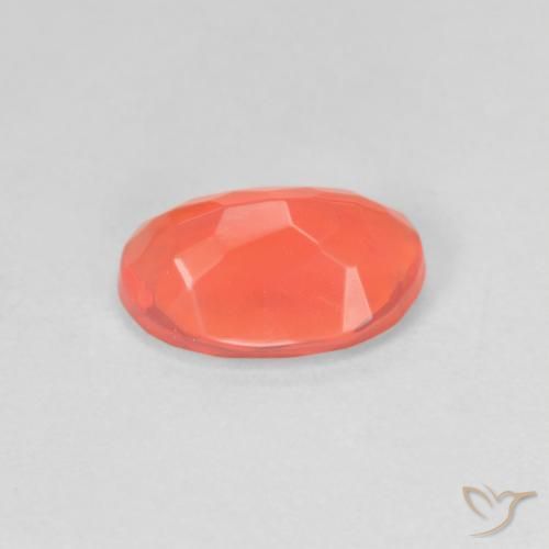 Ópalo de fuego Naranja claro natural de 1.03 ct, Ovalada, Transparente