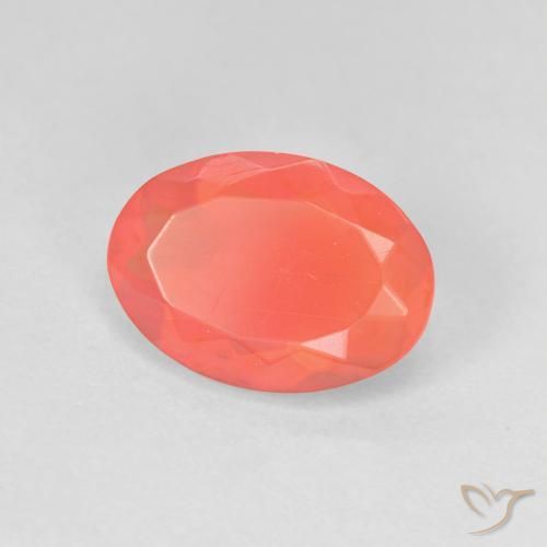 Ópalo de fuego Naranja claro natural de 1.58 ct, Ovalada, Transparente