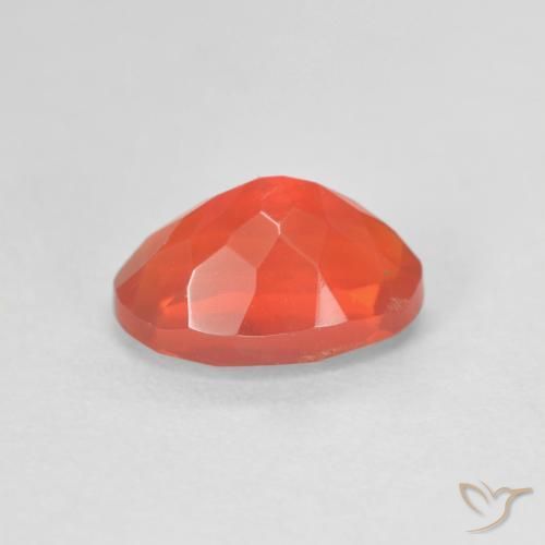 Ópalo de fuego Naranja medio natural de 1.29 ct, Ovalada, Transparente