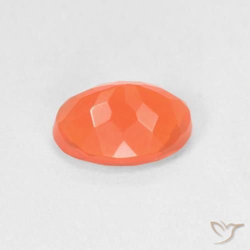 Ópalo de fuego Naranja claro natural de 0.66 ct, Ovalada, Transparente