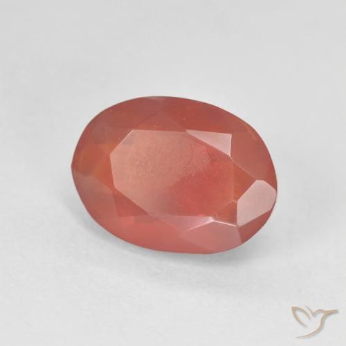 Ópalo de fuego Naranja rojizo natural de 1.78 ct, Ovalada, Transparente