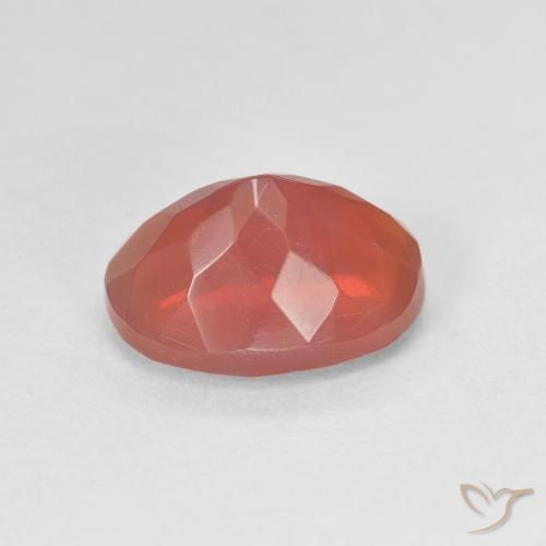 Ópalo de fuego Naranja rojizo natural de 1.78 ct, Ovalada, Transparente