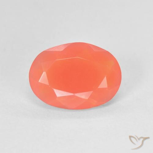 1.17ct Natural Naranja claro Ópalo de fuego, Ovalada, Transparente