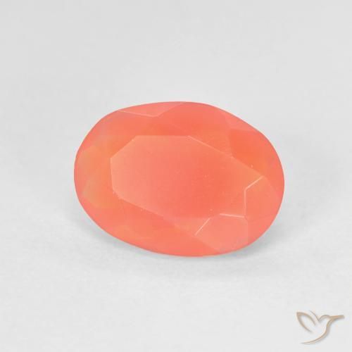 Ópalo de fuego Naranja claro natural de 1.17 ct, Ovalada, Transparente