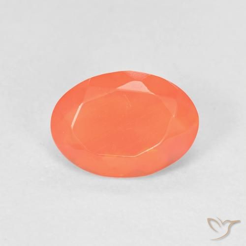 0.55ct Natural Naranja claro Ópalo de fuego, Ovalada, Transparente